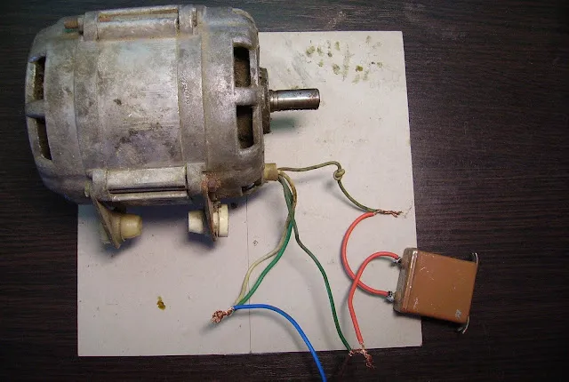 подключения конденсатора к пусковой обмотке двигателя стиралки