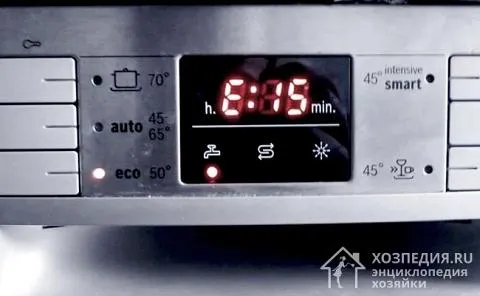 Ошибка Е15 на дисплее посудомоечной машины Bosch