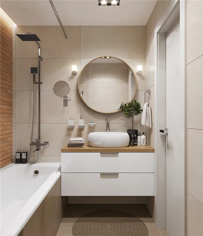 Дизайн маленькой ванной комнаты фото 91