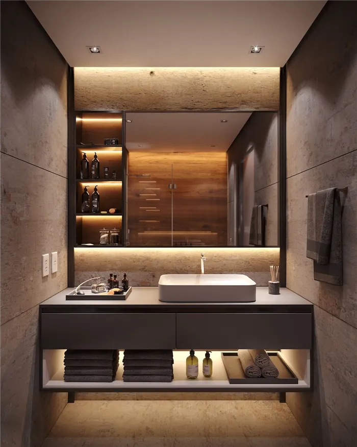 Дизайн маленькой ванной комнаты фото 44