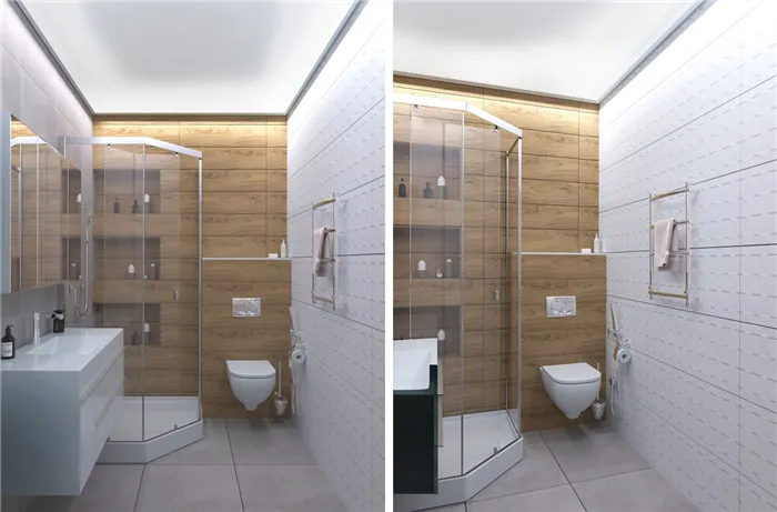 Дизайн маленькой ванной комнаты фото 60