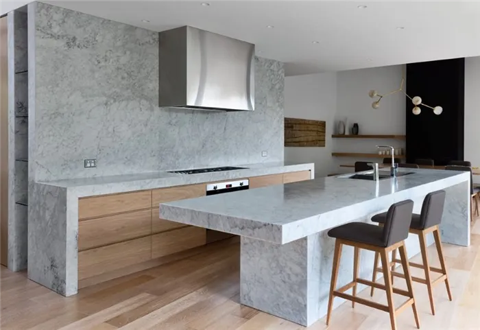 Архитектурный бетон внутри кухни