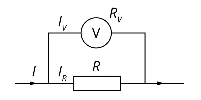 Как измерить напряжение на конце элемента r. r