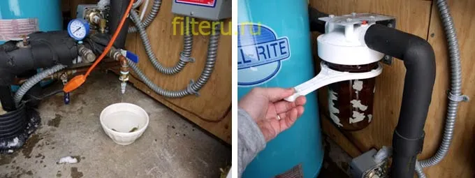 Как заменить фильтр для воды