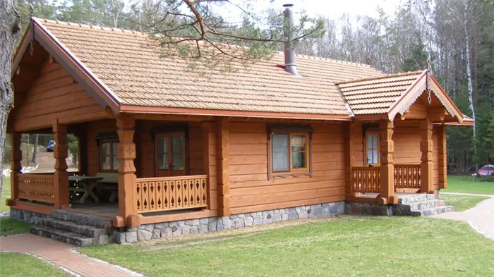 Фотография деревянного брусового дома
