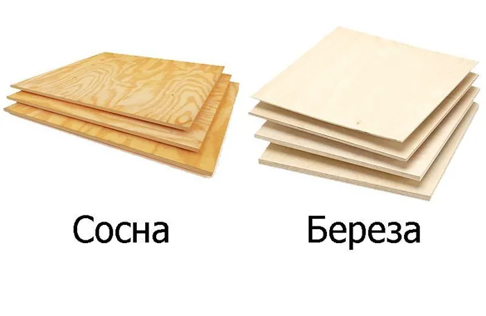 Различия между фанерой из хвойных пород древесины и березовой фанерой