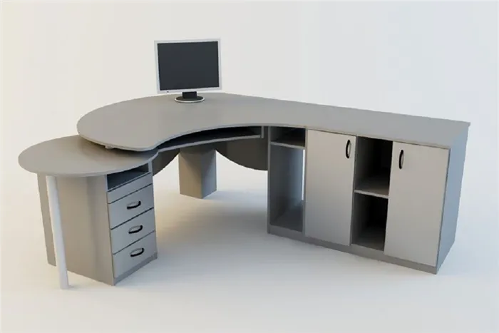 Полукруглый компьютерный стол