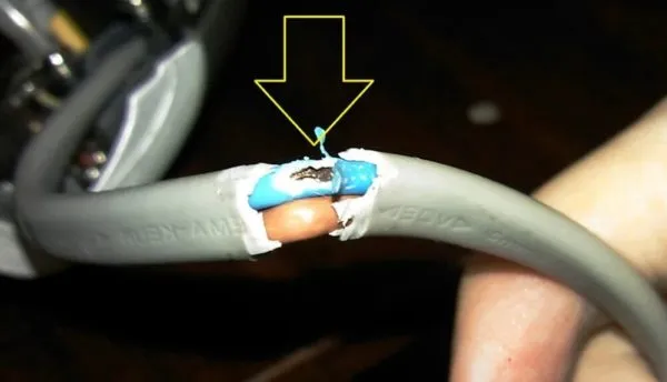 Повреждение изоляции кабеля