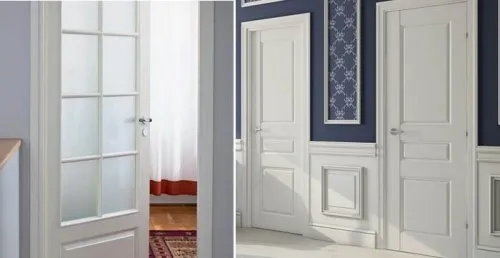 белые филёнчатые двери