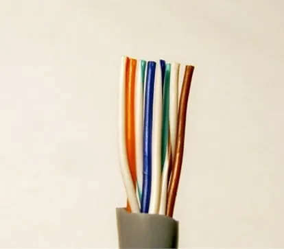 выровненные проводники в интернет кабеле