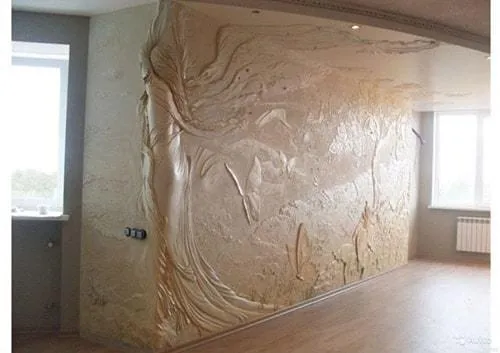 Дизайн стен в гостиной фото
