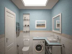 3Д проект ванной комнаты 3