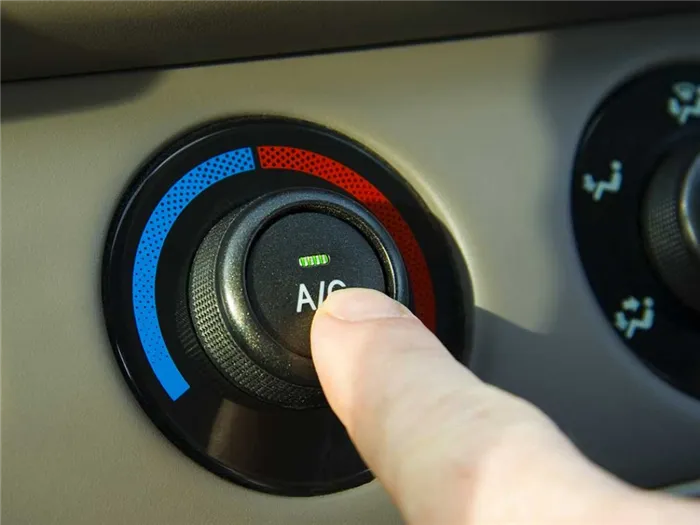 кнопка включения автомобильного кондиционера