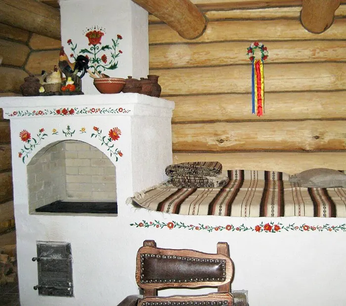 Русская печь с лежанкой и варочной поверхностью