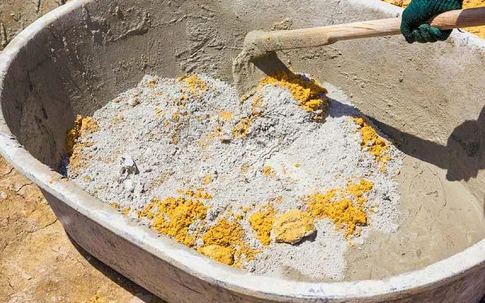 приготовление цементно-песчаной смеси для укладки тротуарной плитки