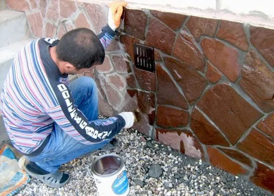 Фото полиуретанового лака по бетону и камню