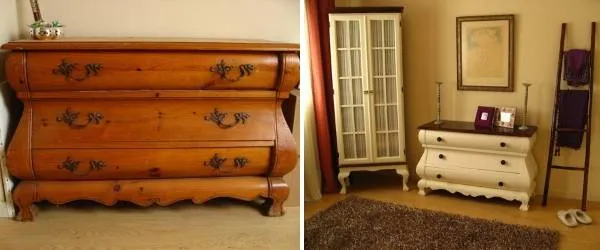 Покраска мебели - реставрация старого комода