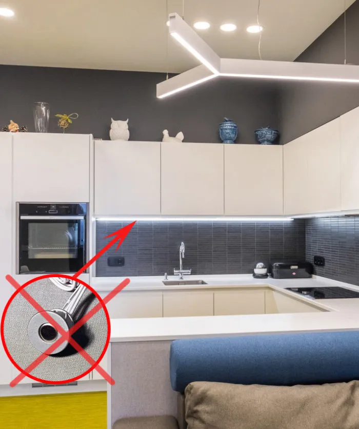 Ошибка в проекте расположения подсветки и выключателя на кухне
