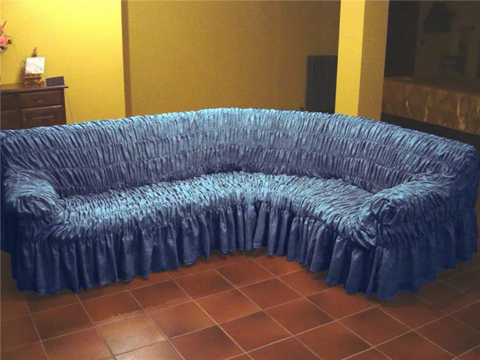 Простая инструкция, как надеть еврочехол на угловой диван