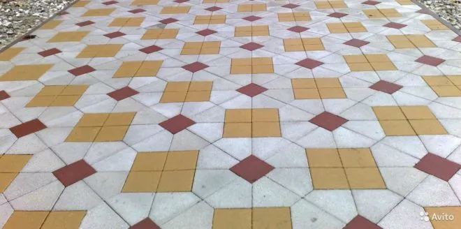 Укладка тротуарной плитки геометрия