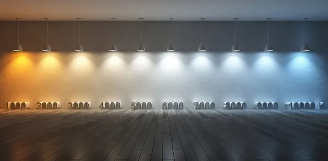  Как будут светить светодиодные светильники с различной температурой свечения, пример освещения 