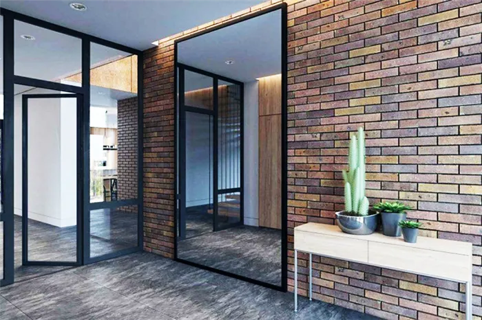 Ваша квартира будет выглядеть стильно, если вы подберёте большое зеркало на всю стену и установите стеклянные двери