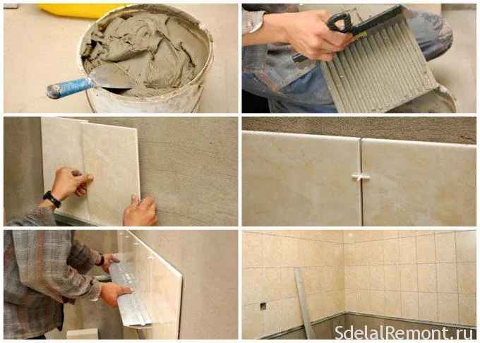 инструкция по укладки плитки на стену