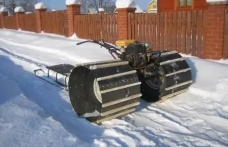 Самодельный снегоход своими руками с двигателем от мотоблока: видео, фото
