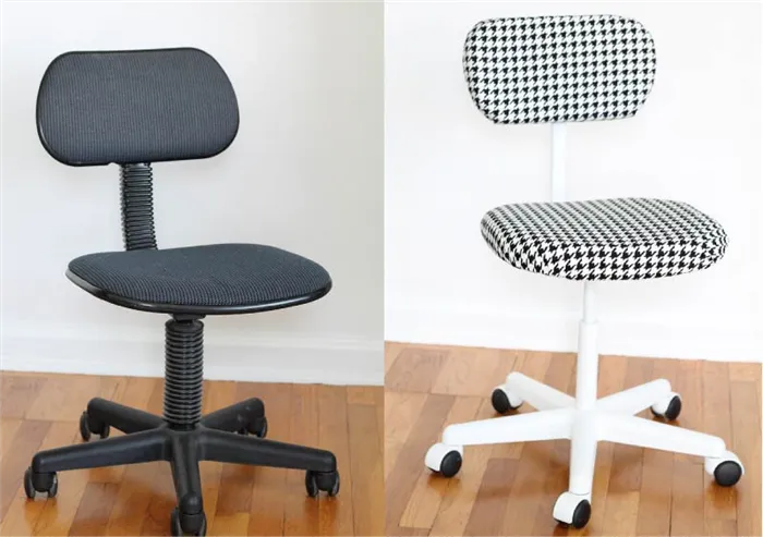 Офисный стул до и после реставрации