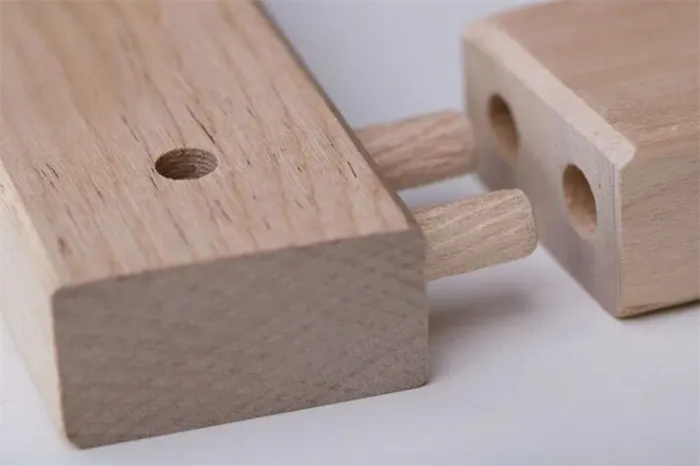 Деревянные чопики используются как дополнительные элементы крепления при сборке шкафа
