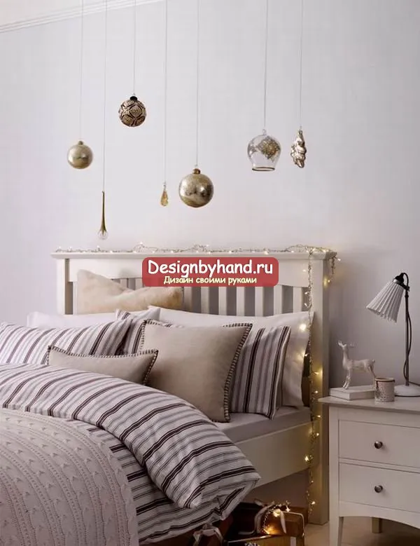 30 новогодних и рождественских идей для декора спальни