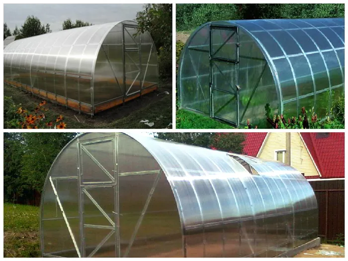 Модель арочной теплицы «Дачная 2 ДУМ» — это надежная конструкция для выращивания овощей и сбора хорошего урожая