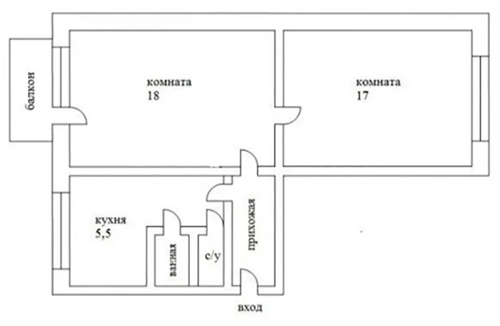 Евродвушка - квартира со совмещёнными функциональными зонами