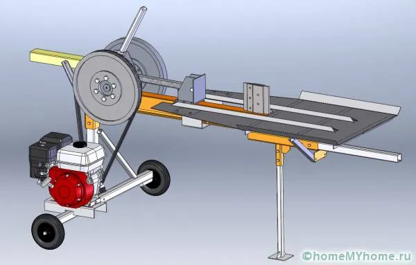Примерная схема реечного дровокола