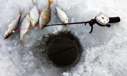 Лунка зимняя рыбалка