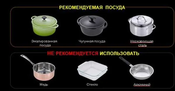 Большинство проблем с индукционной плитой связаны с неправильным подбором посуды