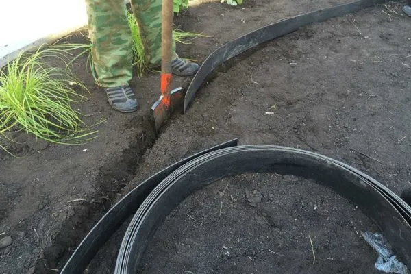 Оформить и укрепить грядки можно при помощи пластиковой бордюрной ленты для сада и огорода