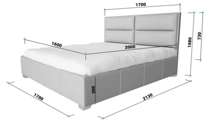 Размеры двуспальной кровати для комфортного сна