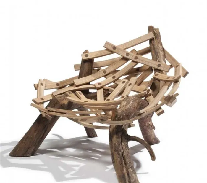 стул деревянный серый
