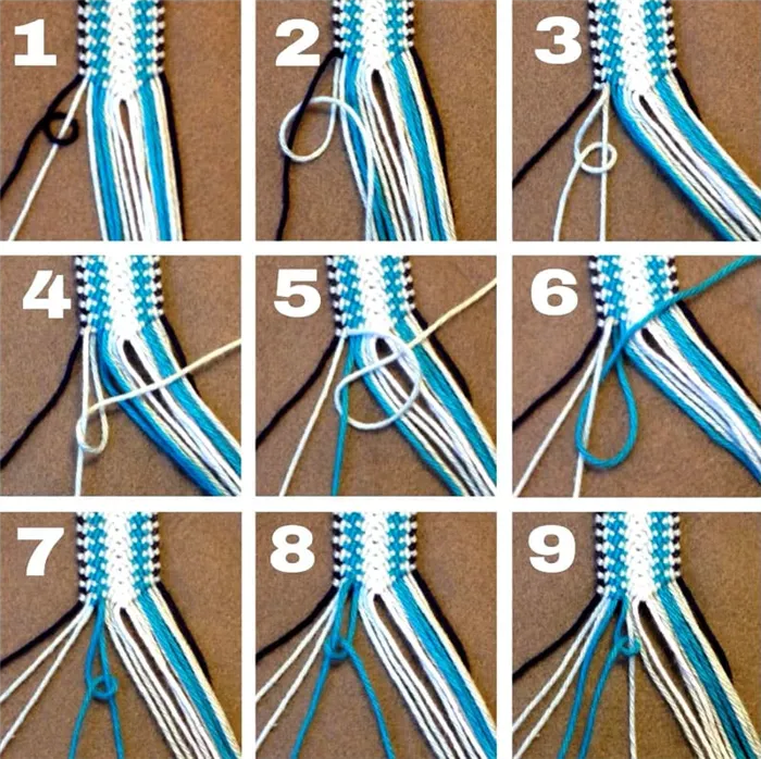 Техника плетения макроме узел восьмерка