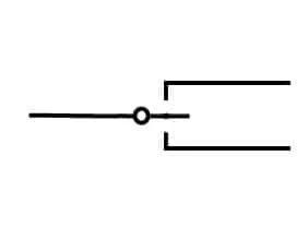 Схематическое изображение переключателя в нулевом положении