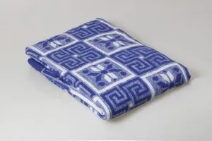 Одеяло (50% шерсть) синее