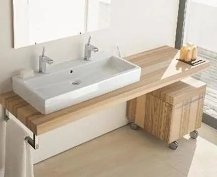 Дизайнерская столешница в ванную
